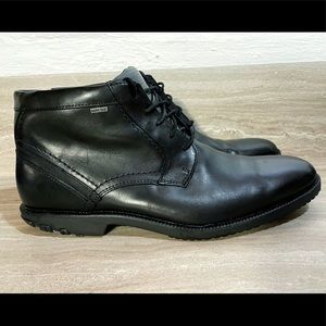 New Rockport Goretex Black Leather dress boots